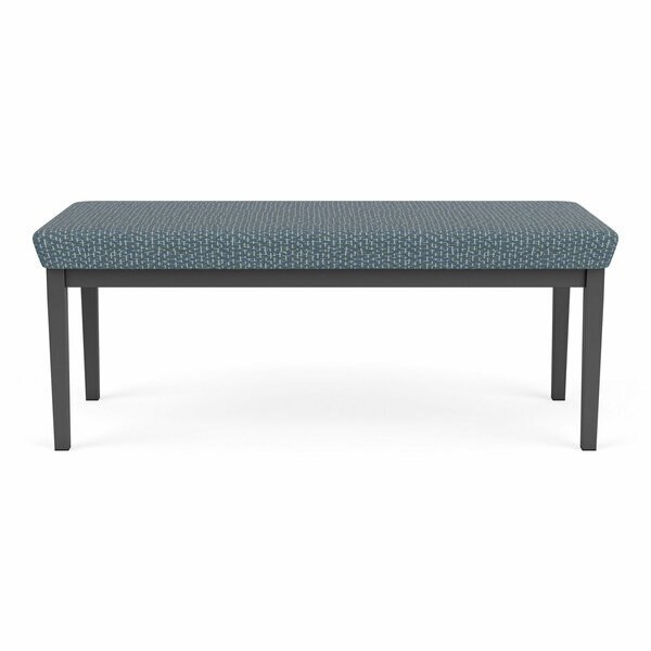 Lenox Steel 2 Seat Bench Metal Frame, Charcoal, RF Serene Upholstery, Lesro, Mfr#: LS2001